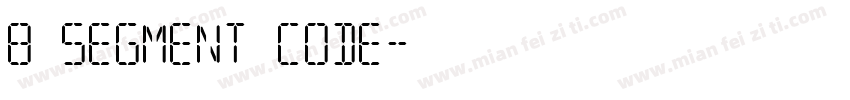8 segment code字体转换